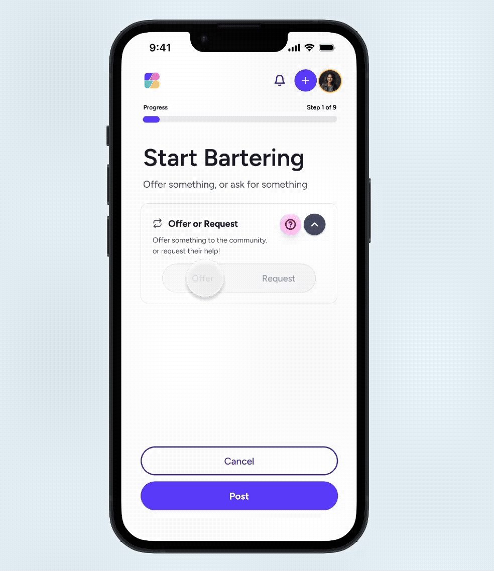 Barterchain original offer discovery flow
