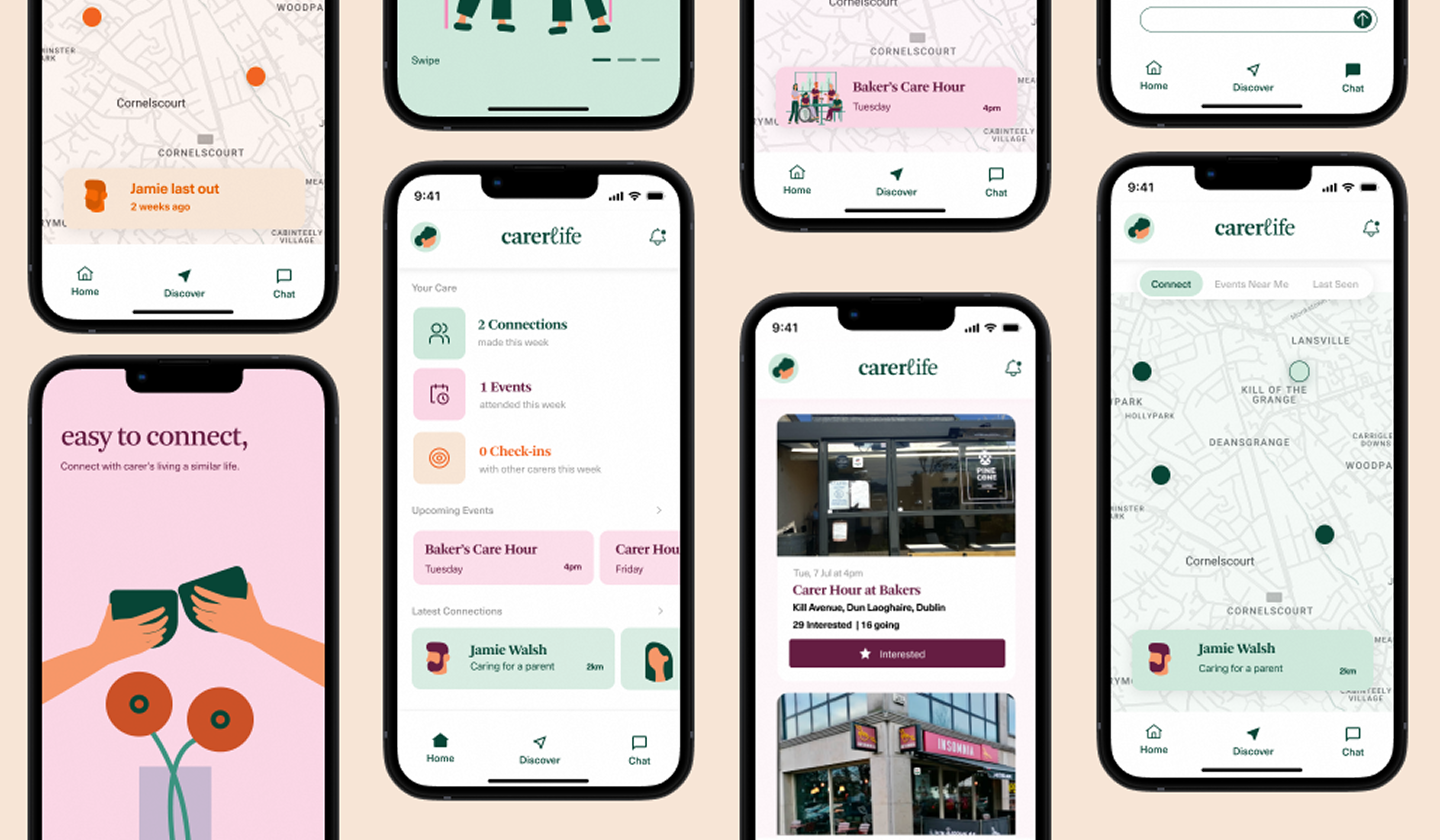 CarerLife full interface view